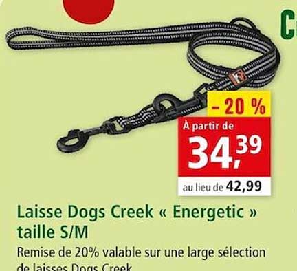 laisse dogs creek «energetic» taille s-m