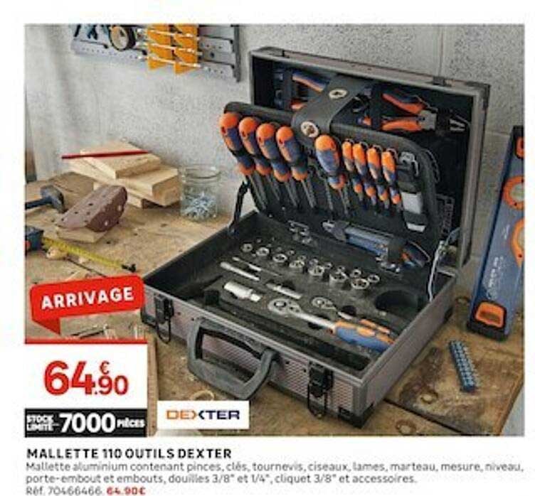 malette 110 outils dexter