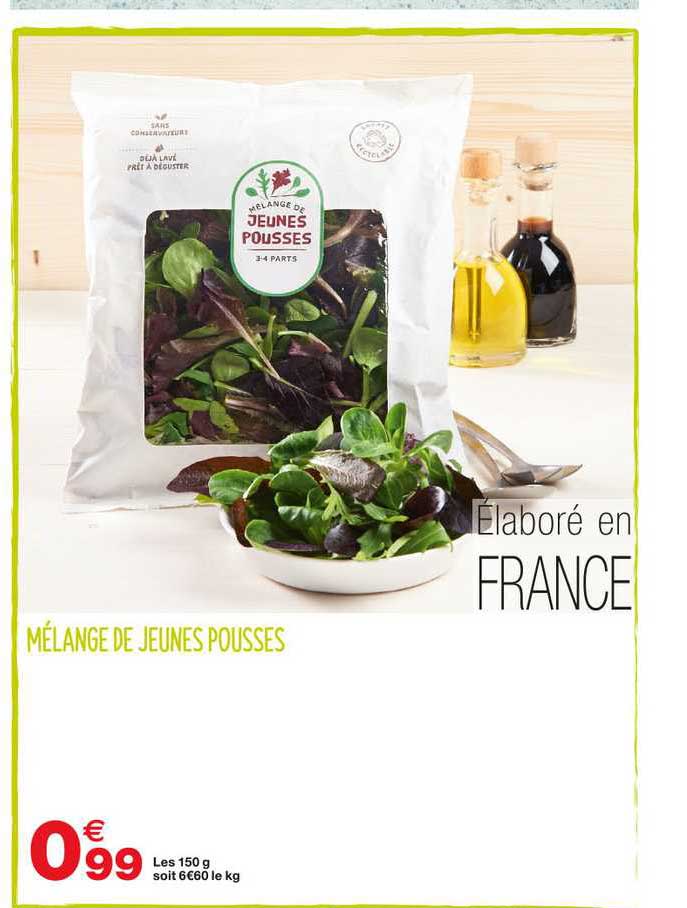 mélange de jeunes pousses