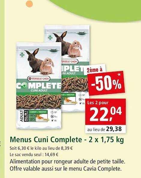 menus cuni complete - 2 x 1,75 kg