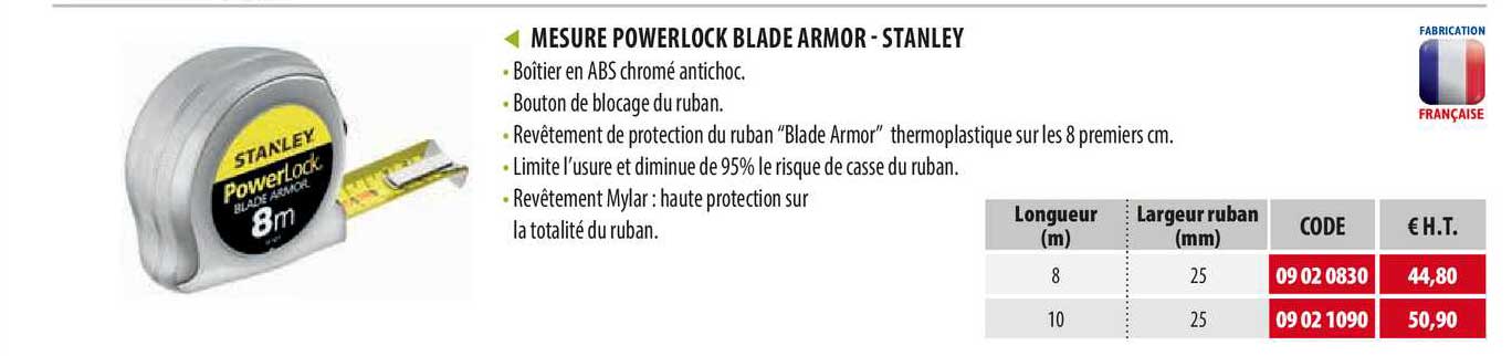 mesure powerlock blade armor - stanley