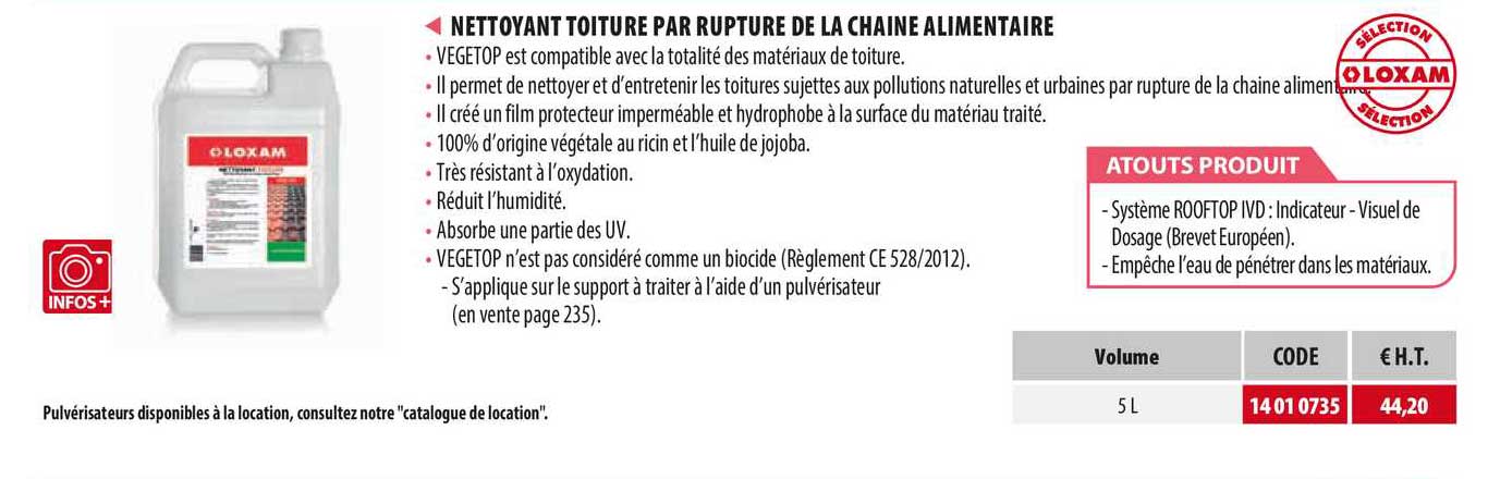 nettoyant toiture par rupture de la chaîne alimentaire