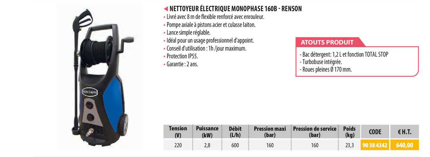 nettoyeur électrique monophase 160b - renson