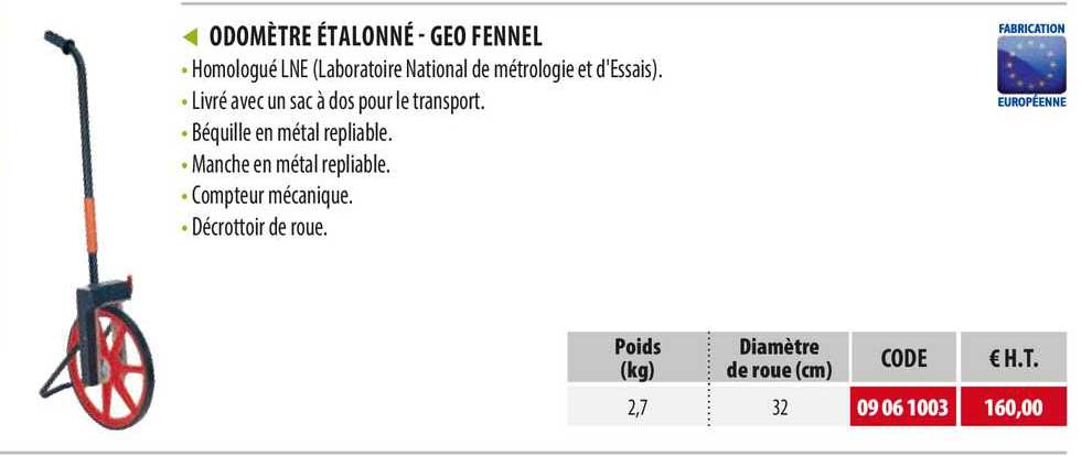 odomètre étalonné - geo fennel