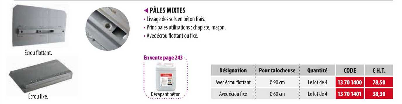 pâles mixtes