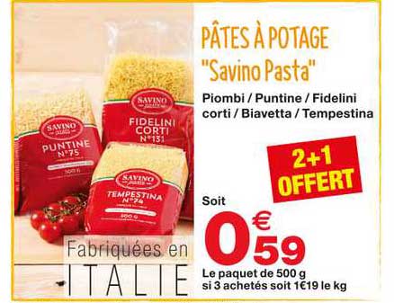 Pâtes à Potage "savino Pasta"