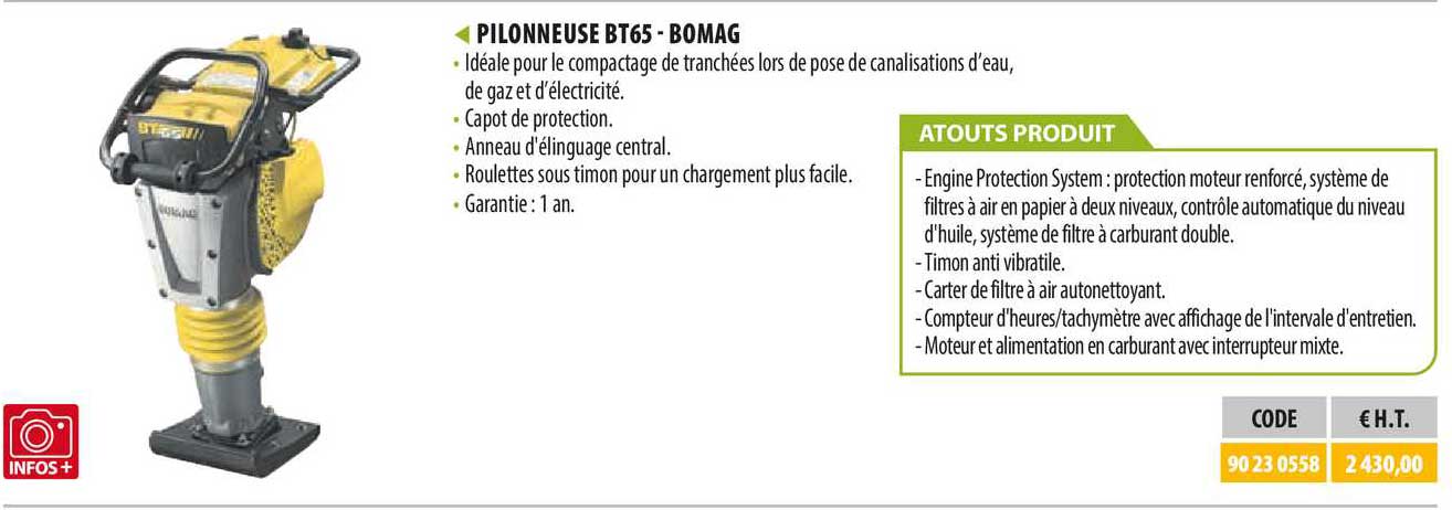 pilonneuse bt65 - bomag