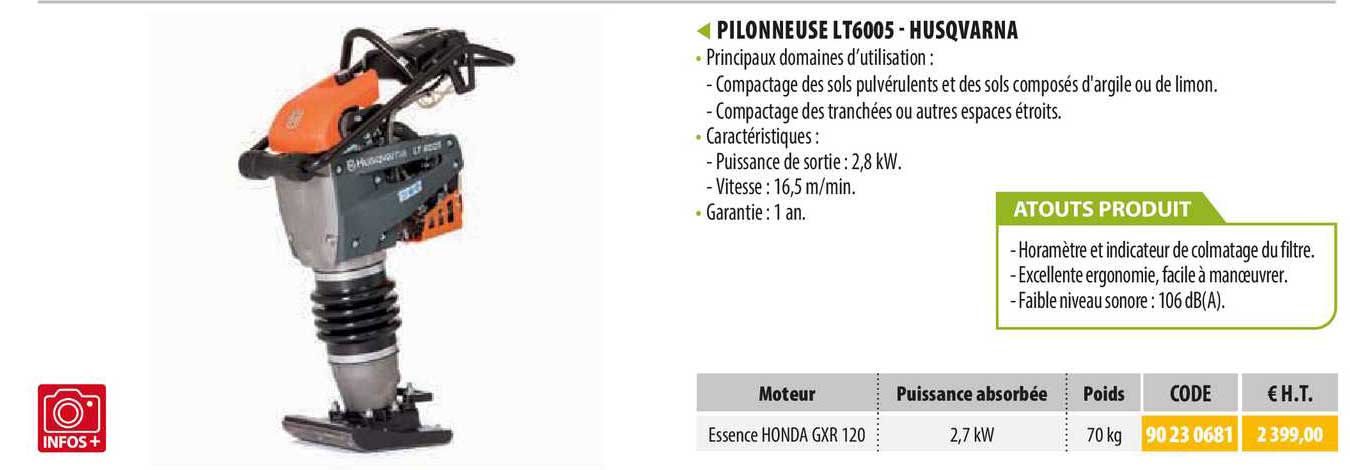 pilonneuse lt6005 - husqvarna