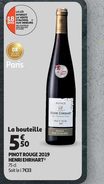 pinot rouge 2019 henri ehrhart