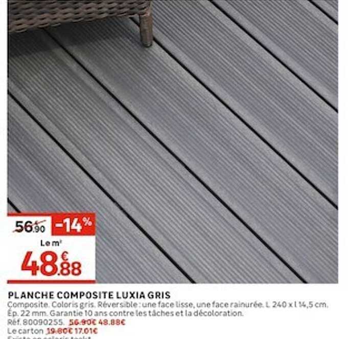 Planche Composite Luxia Gris