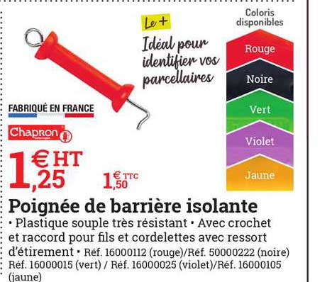 poignée de barrière isolante chapron