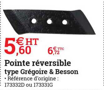 Pointe Réversible Type Grégoire & Besson