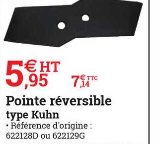 pointe réversible type kuhn