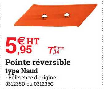 pointe réversible type naud