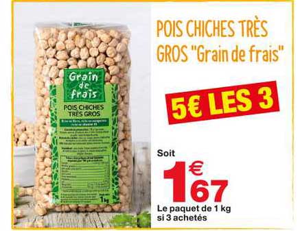 pois chiches très gros "grain de frais"