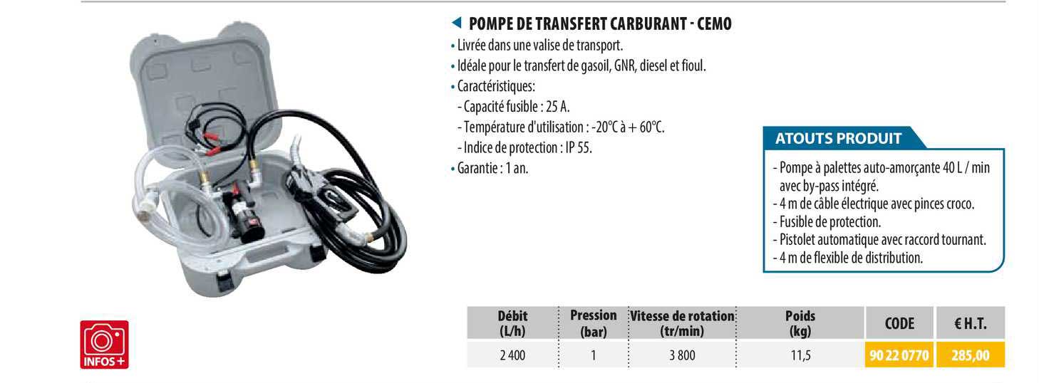 pompe de transfert carburant - cemo