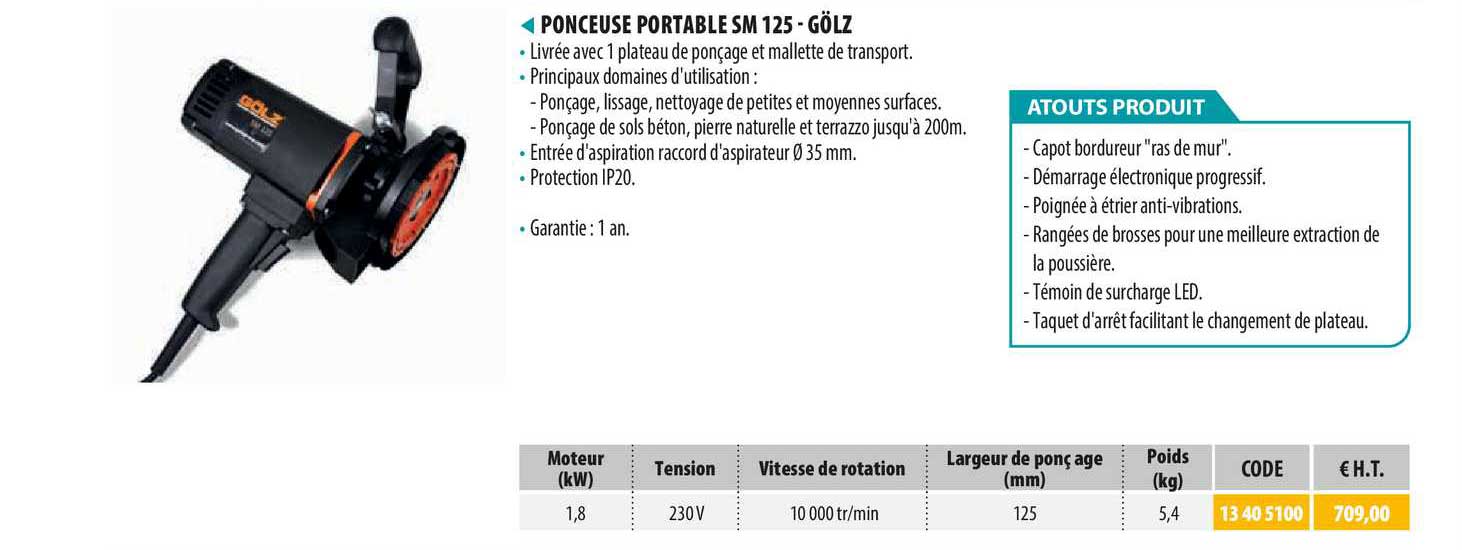 ponceuse portable sm 125 - gölz