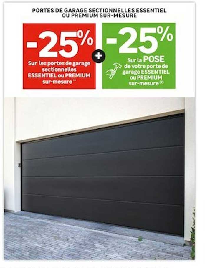 portes de garage sectionnelles essentiel ou premium sur-mesure