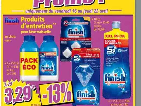 produits d'entretien pour lave-vaisselle finish
