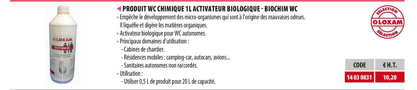 produits wc chimique 1l activateur biologique - biochim wc
