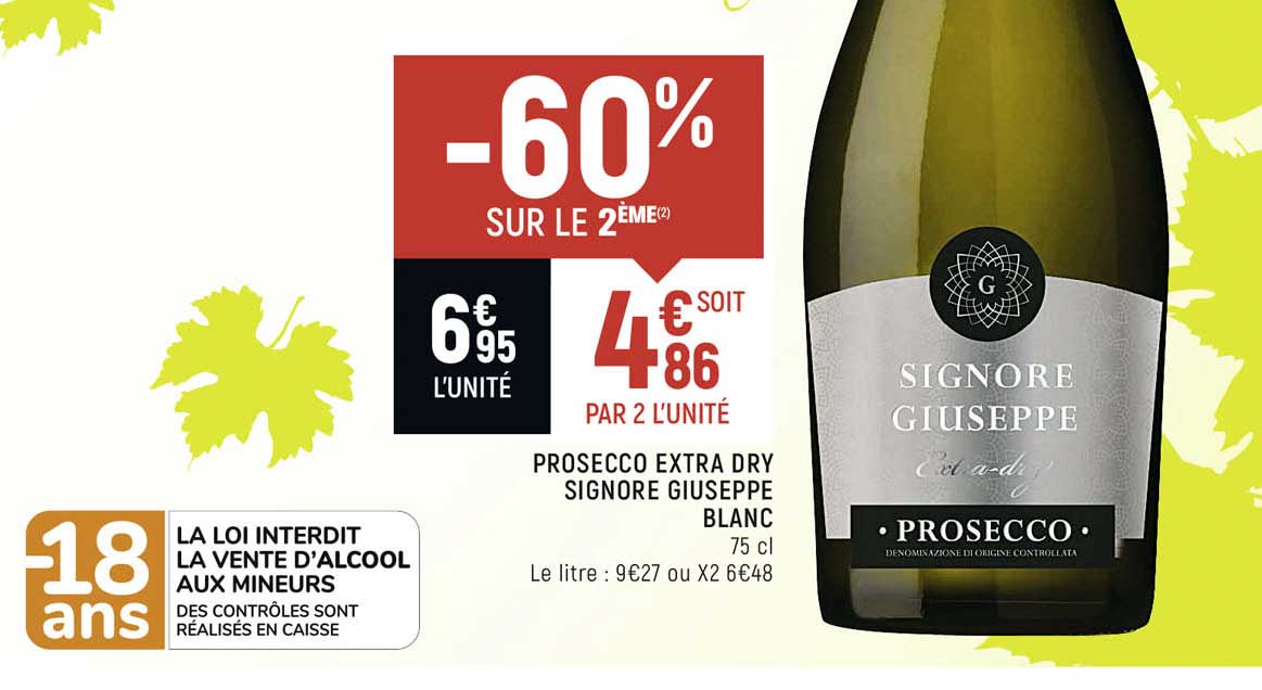 prosecco extra dry signore giuseppe blanc