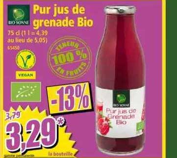 pur jus de grenade bio bio sonne