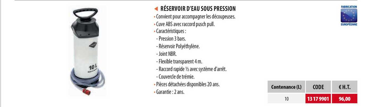 réservoir d'eau sous pression