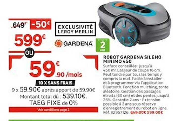 robot gardena sileno minimo 450
