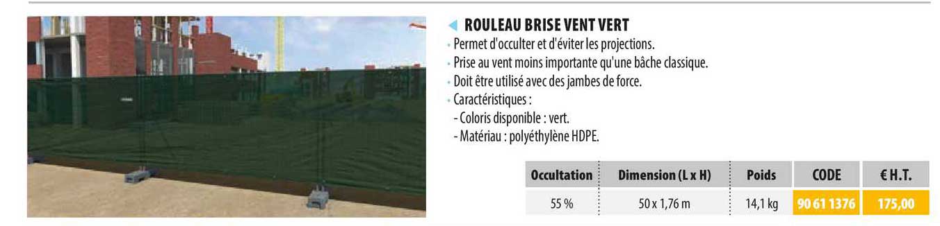 rouleau brise vent vert