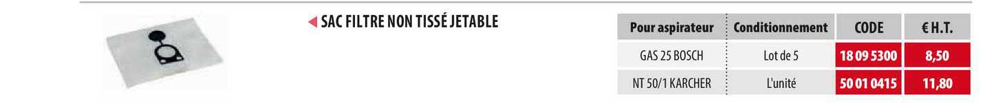 sac filtre non tissé jetable