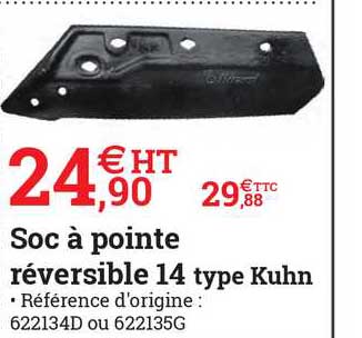 soc à pointe réversible 14 type kuhn