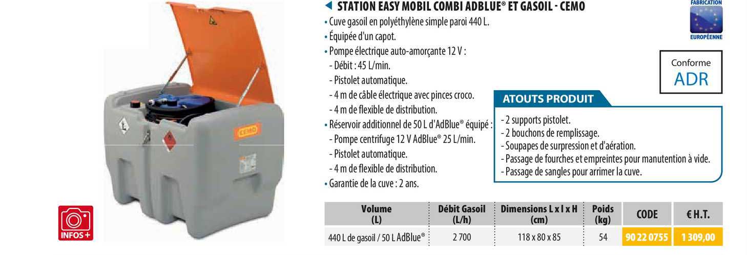 station easy mobil combi adblue et gasoil - cemo