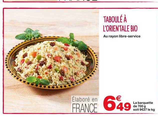 Taboulé à L'orientale Bio