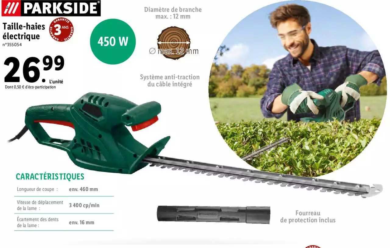 taille-haies électrique parkside