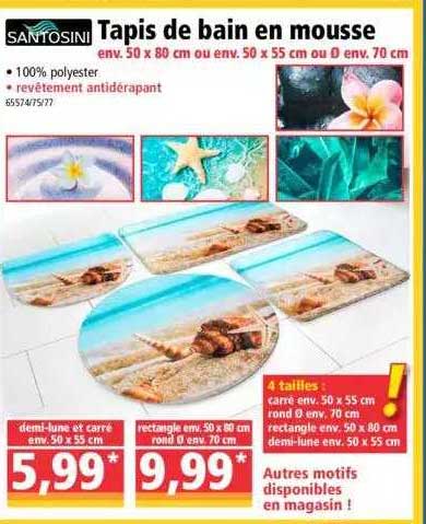 Tapis De Bain En Mousse Santosini