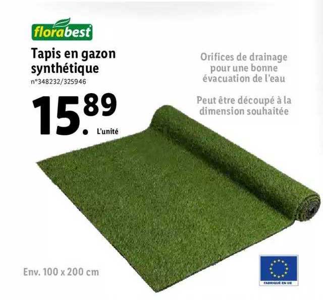 tapis en gazon syntétique florabest