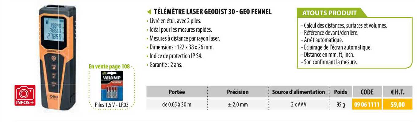 télémètre laser geodist 30- geo fennel
