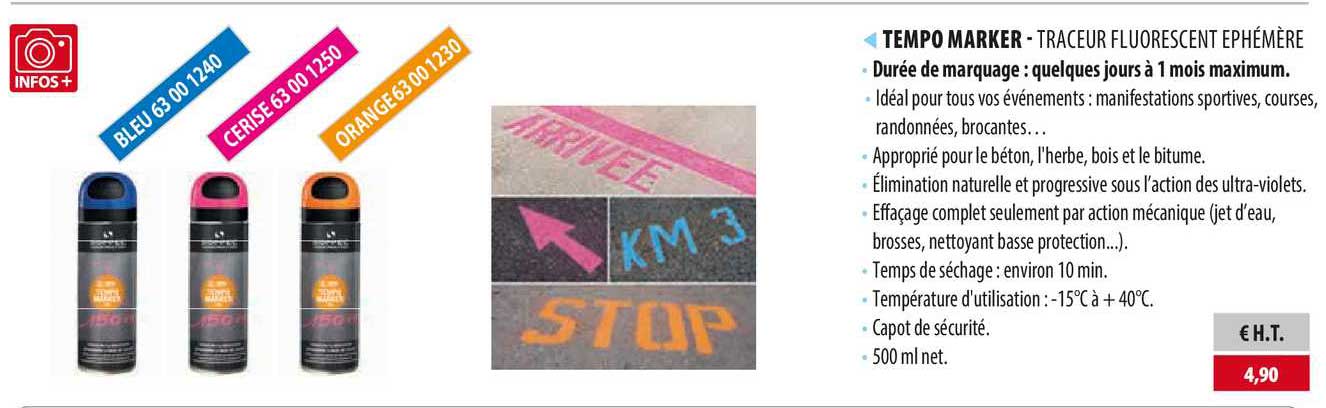 tempo marker - traceur fluorescent ephémère