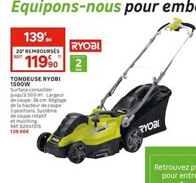 Tondeuse Ryobi 1500 W