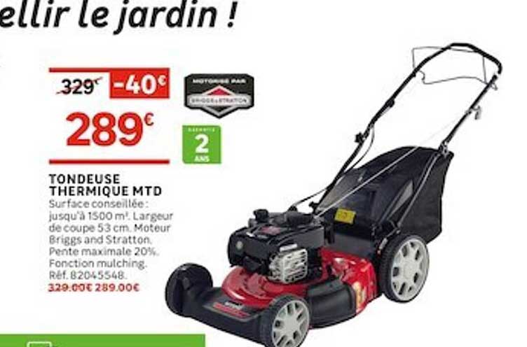 tondeuse thermique mtd