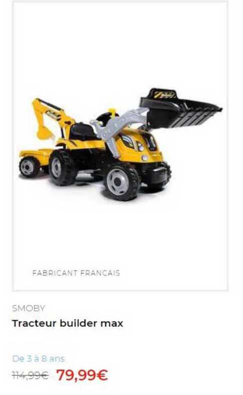 tracteur builder max smoby