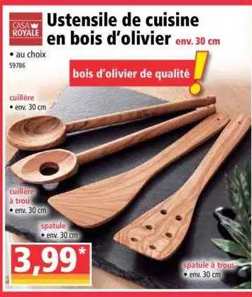 ustensile de cuisine en bois d'olivier casa royale