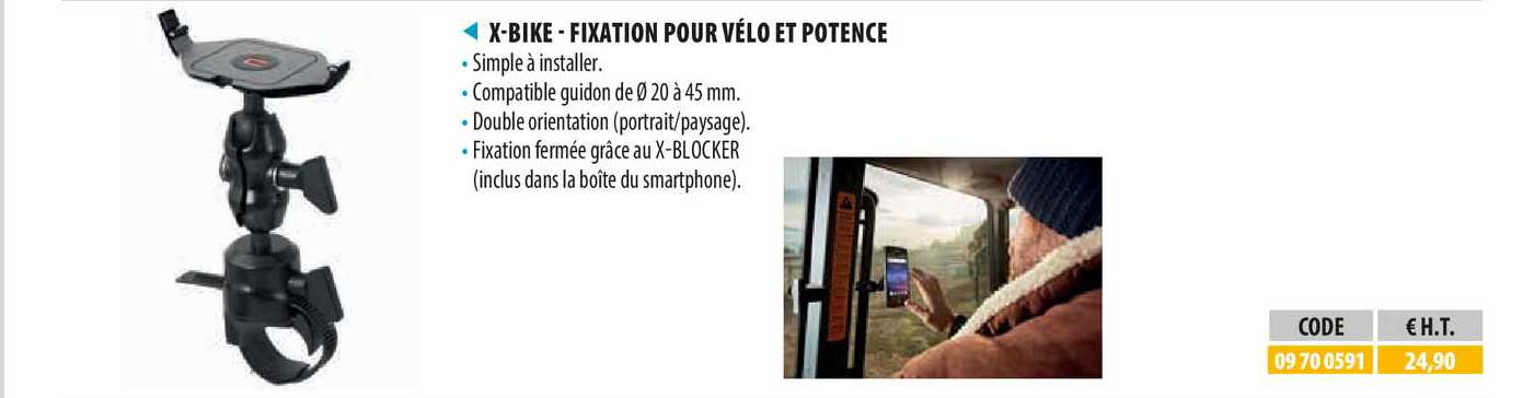 x-bike - fixation pour vélo et potence