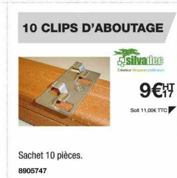 10 clips d'aboutage silvadec