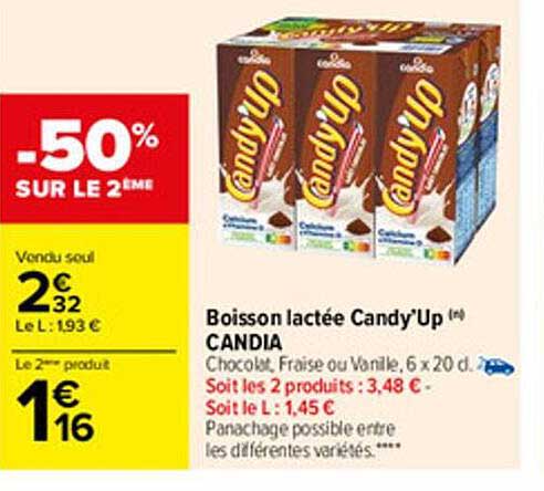 boisson lactée candy'up candia