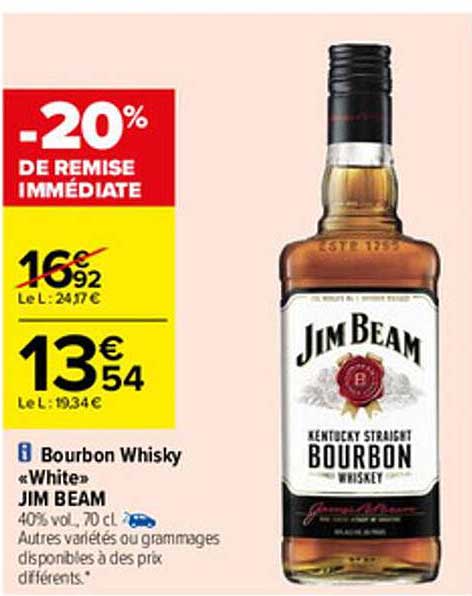bourbon whisky "white" jim beam
