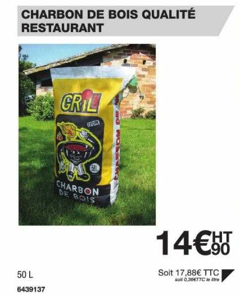 charbon de bois qualité restaurant