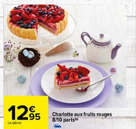 charlotte aux fruits rouges 8-10 parts
