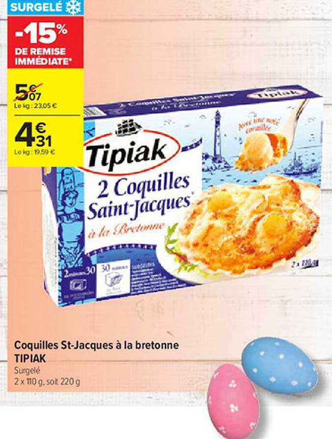 coquilles st-jacques à la bretonne tipiak