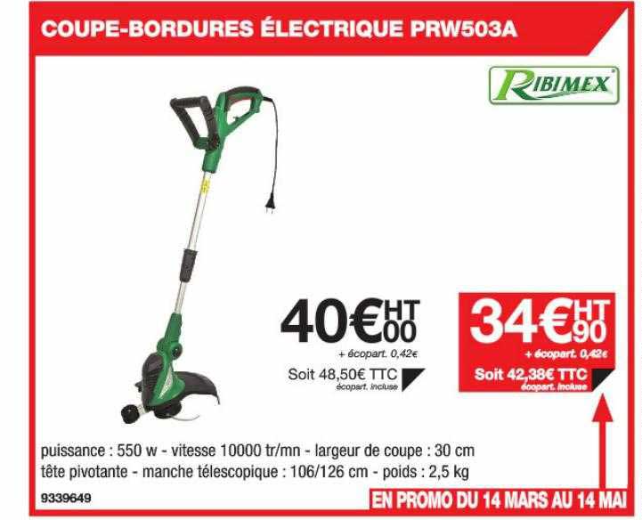 coupe-bordures électrique prw503a ribimex